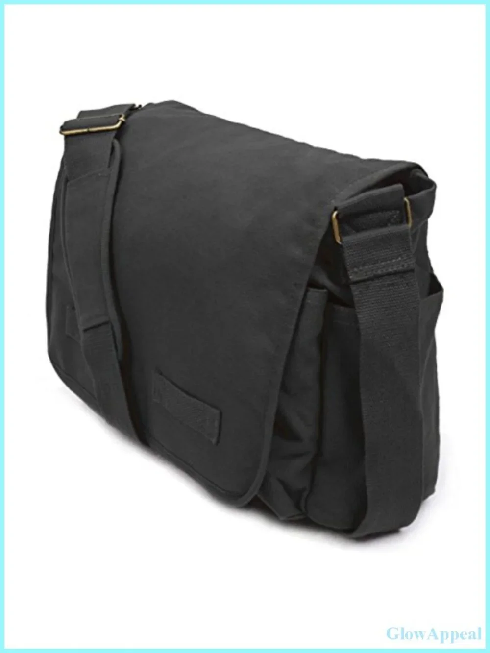 Heavyweight Cotton Canvas Messenger Bag Adjustable Shoulder Strap